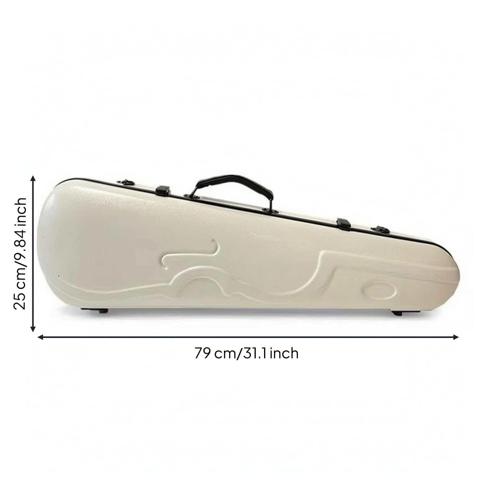 Estuche Violín Resisn Funda Ligero para Violinistas, Conciertos, Blanco Mate