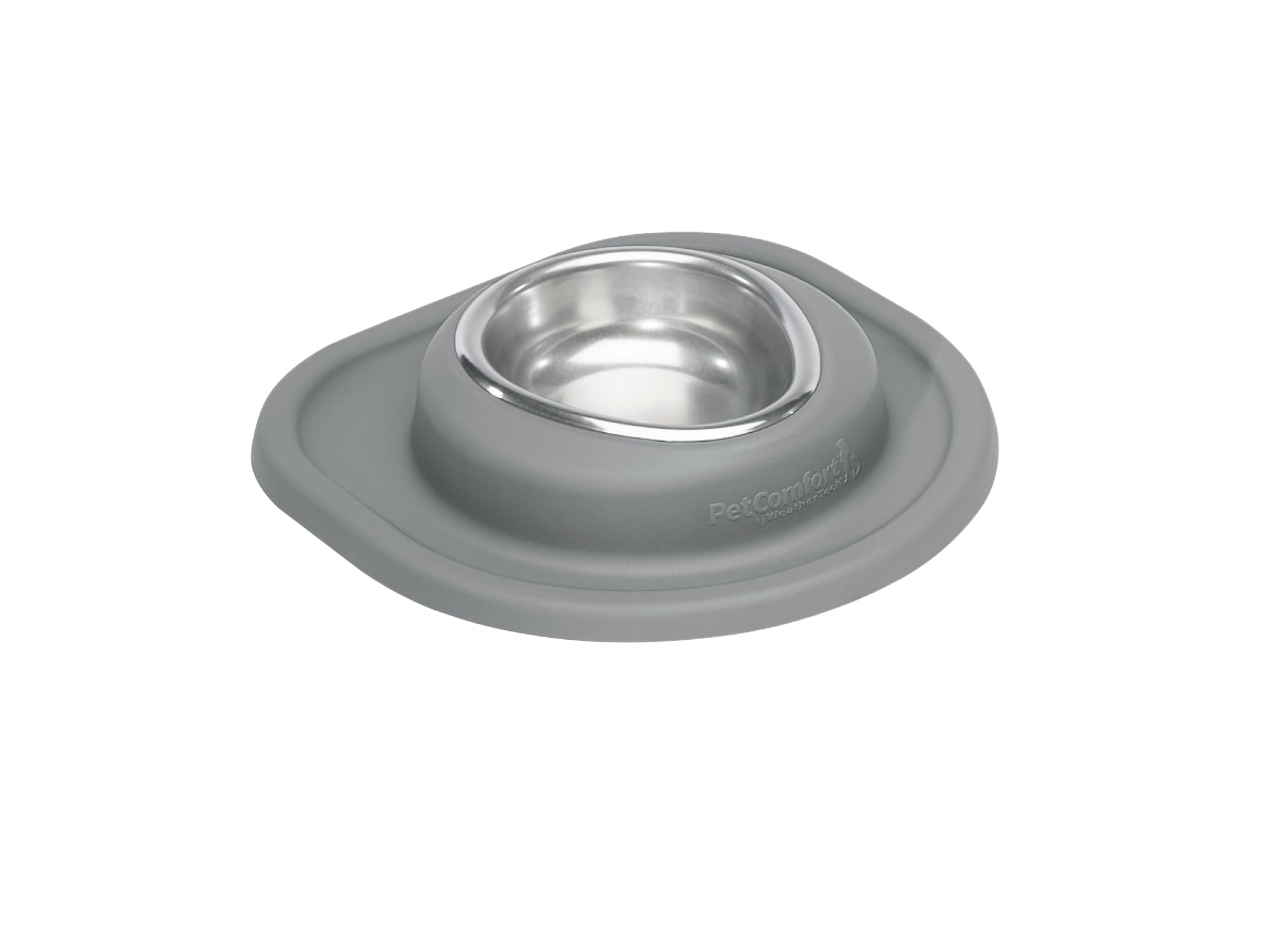 WeatherTech Single Low Pet Feeding System - Heavy-Duty Dog &amp; Cat Food/Water Bowl - 8 oz (1 Cup) Dark Grey (SL0801DG)