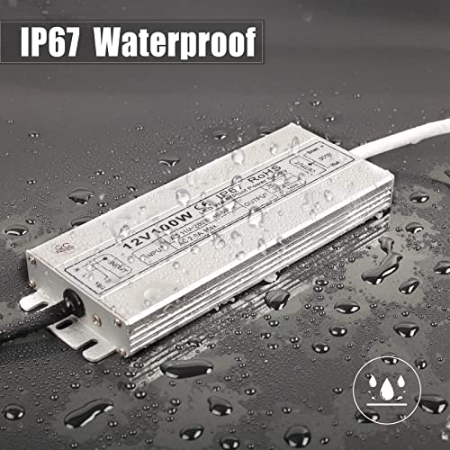 Led Driver Waterproof Ip67 Power Supply 100W 12V Dc 8.5A Transformer Thinner And Durable With Us 3-Prong Plug Plate For Outdoor Use #TOP1