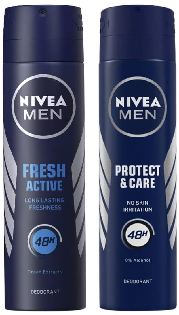 Nivea Men Deodorant Spray, Fresh Active Original, 150Ml And Deodorant Spray, Protect & Care, 150Ml, Pack Of 1-image-26