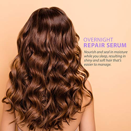 L'emarie Professional Overnight Repair Hair Treatment Leave-In Serum For Damaged, Over-Processed & Color Treated Hair 8.6 Ounce #TOP1