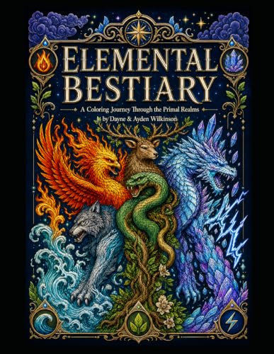 Elemental Bestiary: A Coloring JourneyThrough the Primal Realms image 2