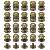PATIKIL 4 mm レザーリベット 20セット ボールヘッドスタッドスクリューバックラウンドヘッドボタンシカゴスクリューニップルスタッドリベット レザーDIYクラフトハンドバッグベルト修理用 ブロンズ