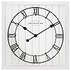 PresenTime & Co 21" Farmhouse Square Shiplap Barn Door Wood Clock - White, Roman Numeral PresenTime & Co 21" Farmhouse Square Shiplap Barn Door Wood Clock - White, Roman Numeral