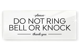Reilly Originals 2x5 Inch Do Not Ring Bell or Knock, Acrylic Designer...