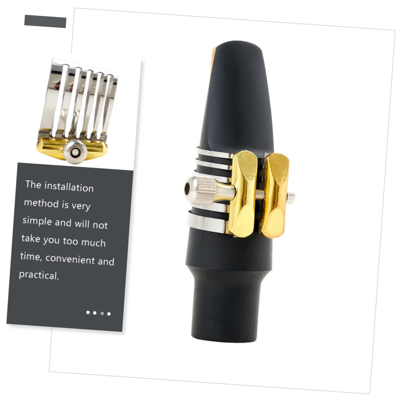 ibasenice 3pezzi Clip Per Saxofono Acciaio Inossidabile Fissaggio Elegante e Leggero Per Strumenti Musicali Accessorio Pratico Per Saxofonisti Amatori e Professionisti