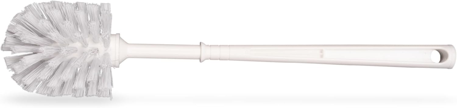 Sparta Flo-Pac Toilet Bowl Brush, 24 Pack for Commercial Restrooms, Heavy Duty Toilet Brush with Plastic Handle for Bathrooms, 11 Inches, White (Pack of 24)