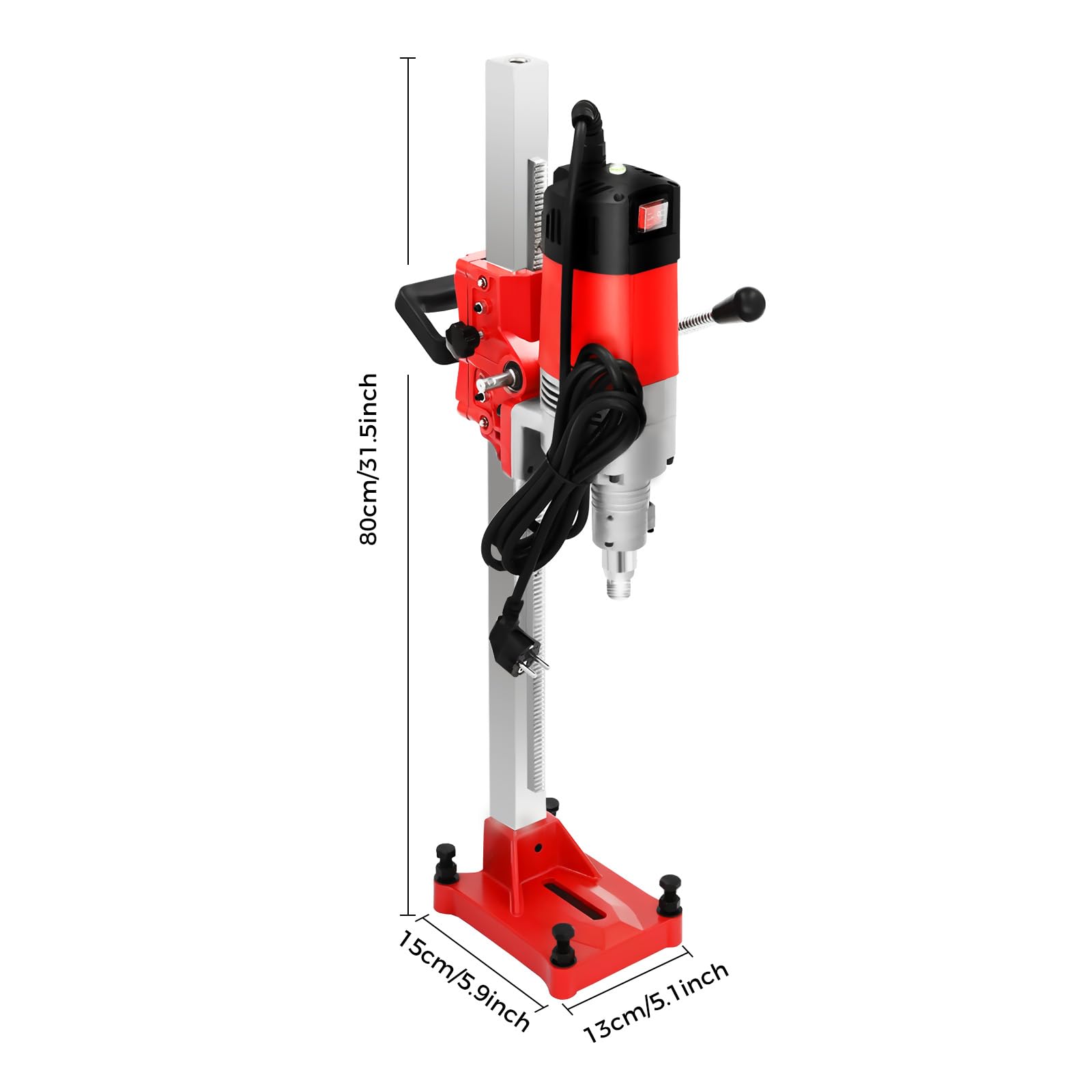 Kernbohrmaschine 2300W Diamantkernbohrgerät Bohrdurchmesser 0-165mm für Marmor Beton