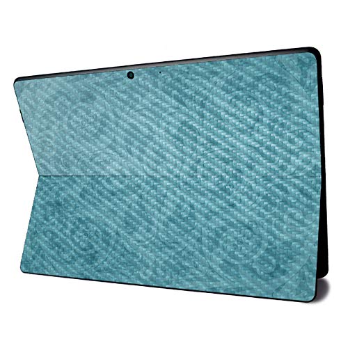 Image of MightySkins Carbon Fiber Skin for Microsoft Surface Pro X - Baby Blue Jacquard | Textured Carbon Fiber Finish | Easy to Apply, Remove, and Change Styles | Made in The USA
