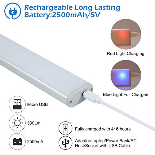 LITAKE 82 LED Under Cabinet Lighting Rechargeable,Wireless Motion Activated LED Closet Light with Remote,Dimmable Under Cabinet Lights,Stick-on Anywhere LED Light for Bedroom Kitchen Hallway