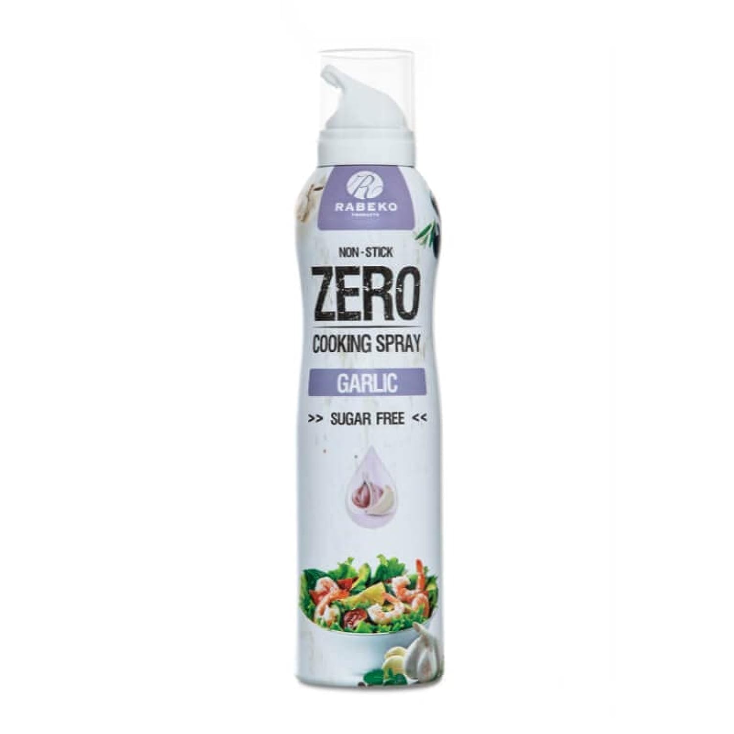 Rabeko Products Zero Cooking Spray 200ml - NON-STICK - SUGAR FREE - GARLIC