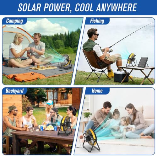 ZMLBTF 10 Inch Solar Powered Outdoor Fan with 10W Detachable Solar Panel - image 8