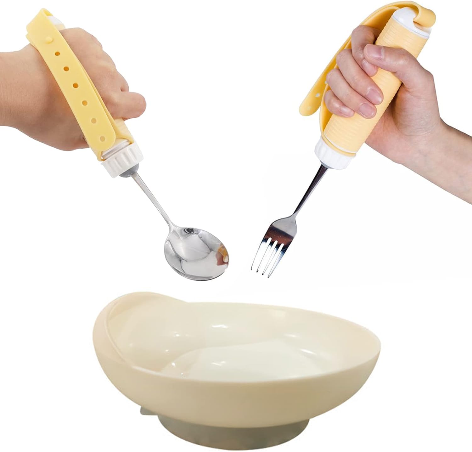 Adaptive Utensils Spoons Forks and Scoop Plate Set Weighted