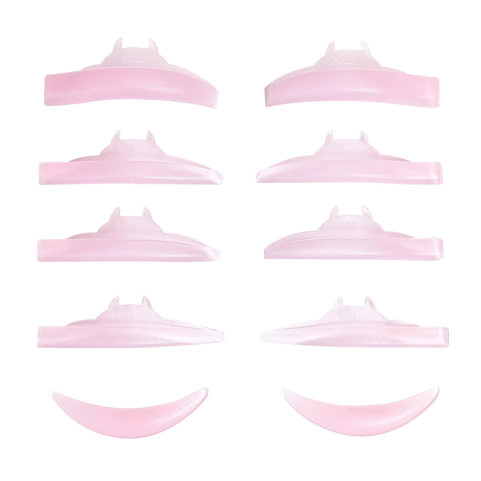 Libeauty Lash Lift Rods 4+1 Set, Soft Silicone Pads, C-Curl, Pink Monster