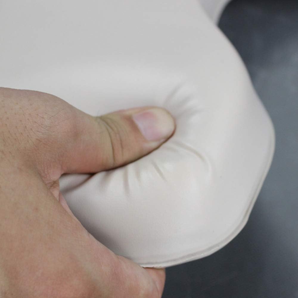 NESSTIC PU Commode Seat Cushion, White U Shape Padded