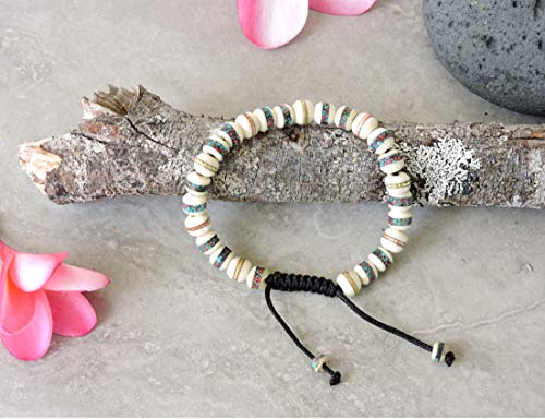 Tibetan Prayer Mala Embedded Medicine Bracelet Yoga Healing Beads Adjustable Wrist Mala Tibetan Prayer Beads For Meditation Many Color Choices (White)2
