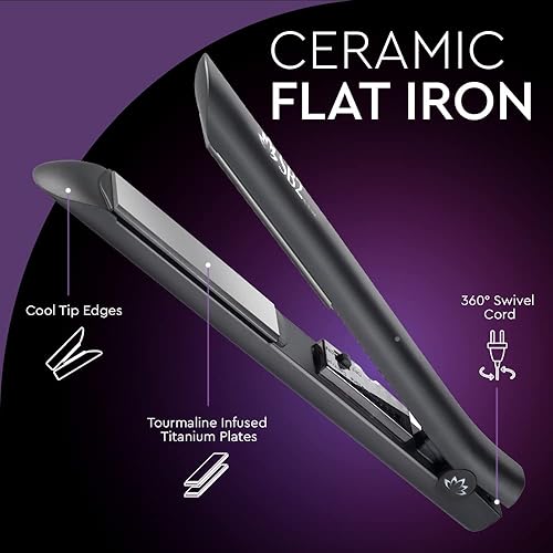 Miniatura 6 de SUTRA - Plancha de cerámica profesional tecnología iónica calor rápido alisador de pelo de doble voltaje 1 pulgada plancha plana múltiples opciones