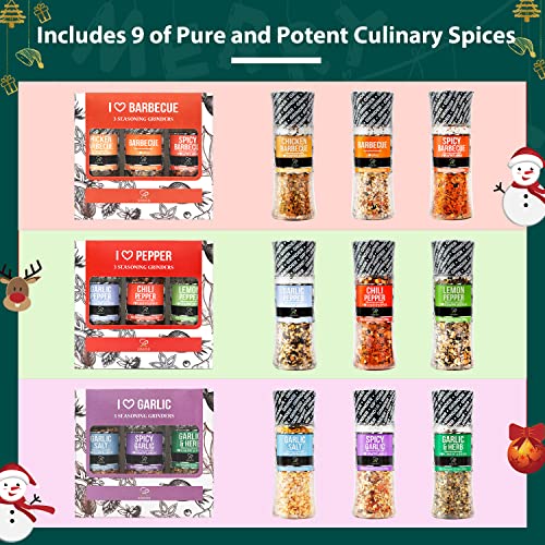 Soeos Spice Seasoning Set Of 9 With Integrated Grinders thumb #3