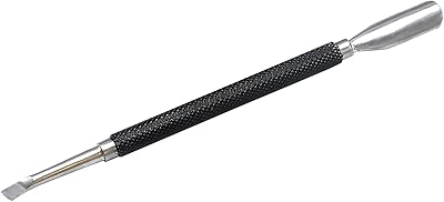 PRECISE CANADA Professional Cuticle Pusher and Spoon Nail Cleaner Dual Sided Stainless Steel Pusher and Nail Cleaner For Nail And Cuticle Care