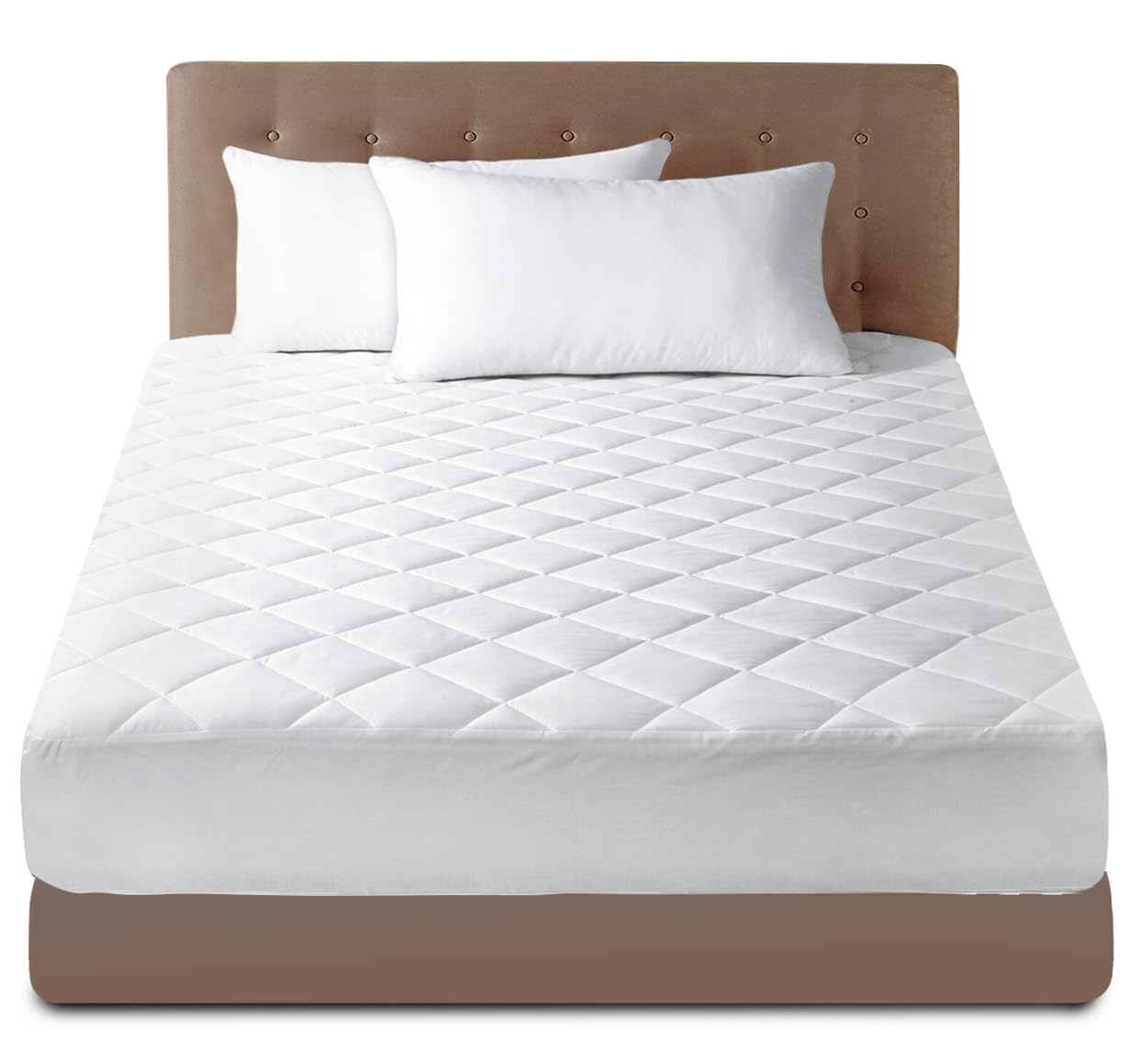 GC GAVENO CAVAILIA Quilted King Size Mattress Protector - 30cm Deep Fitted Mattress Cover ...