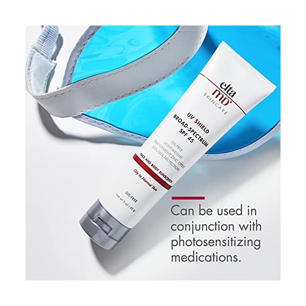EltaMD UV Shield Full-Body Sunscreen Lotion Broad-Spectrum SPF 45, Non-Greasy, Sheer, Dermatologist-Recommended Face Sunscreen with Zinc Oxide, 3 oz