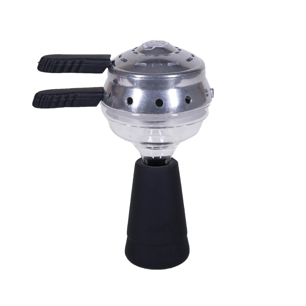 AMY Deluxe glass hookah shisha tobacco head with silicone-coated handle and smokebox GlasSi002 Amy GlasSi Tobacco Head Set