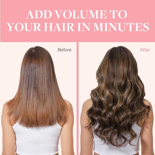 Image of GOO GOO Clip in Hair Extensions Real Human Hair, Remy Human Hair Extensions Clip ins for Women, Natural Human Hair, 16inch 120g 7Pcs, 2 /6 /2 Balayage Dark Brown to Chestnut Brown