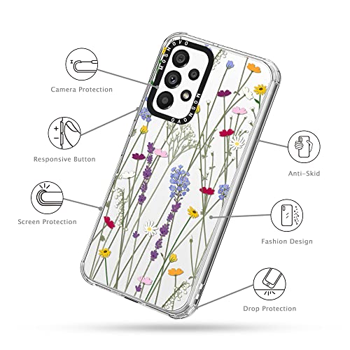 Mosnovo Samsung Galaxy A53 5G Case, Floral Garden Women Girls Clear Design Transparent Plastic Hard Back Case With Tpu Bumper Protective Case Cover For Samsung Galaxy A53 #TOP6