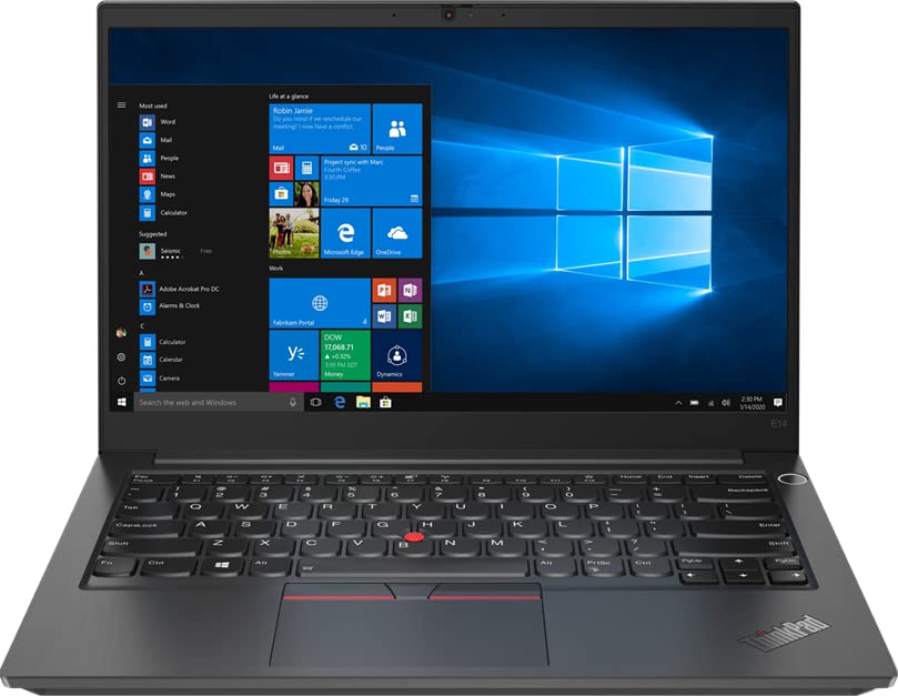 Image of Lenovo ThinkPad E14 Intel Core i3 11th Gen 14 inch FHD IPS Thin and Light Laptop (8GB RAM /512 SSD /DOS /Fingerprint Reader /Black /1.59 kg), 20TAS14C00