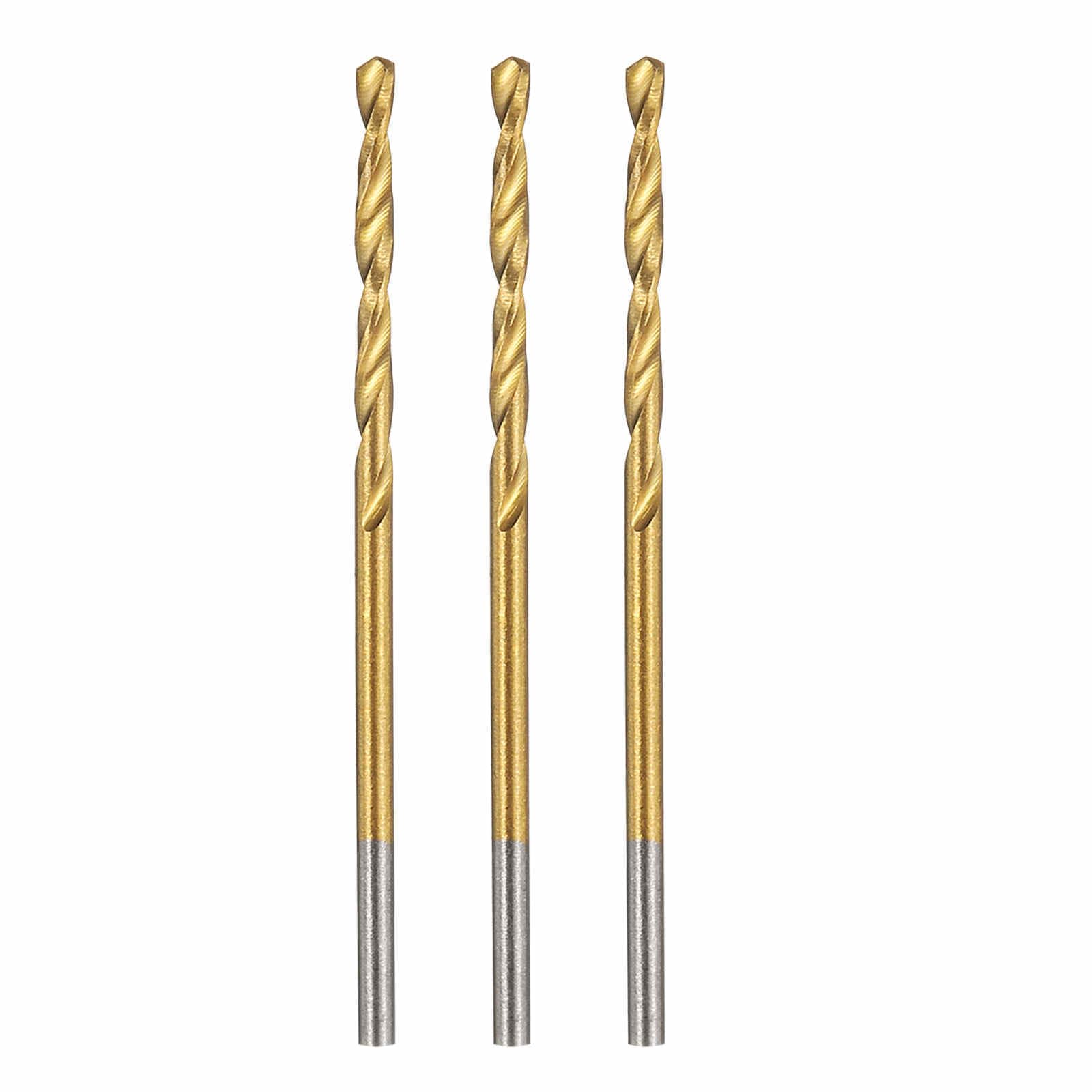 Kozelo 3pcs Drill Bit - [1.6mm Diameter] M42 8% Cobalt HSS Cutting Tool for Machining Hard Metal Stainless Steel Woodworking Handicraft Use, 135° Cutting Angle TiN