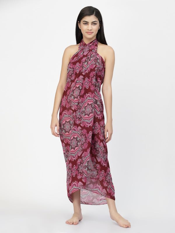 EROTISSCH Green Printed Sarong Swimwear 4