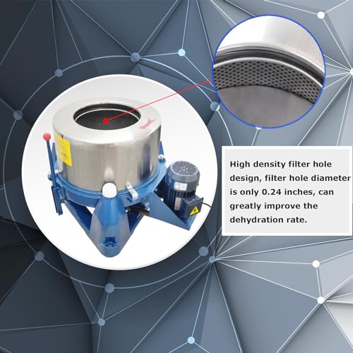 HayWHNKN Lab Industrial Centrifuge Machine 99.1LBS Multi-function High Speed Centrifugal Dehydrator Dryer Dehydrating Biomass Oil Extraction Solid-liquid Separator 220V