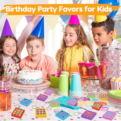 Image of 24PCS Tic Tac Toe Game Party Favors Goodie Bags Stuffers for Kids 4-8 8-12 | Birthday Classroom Treasure Chest Carnival Prizes Box Toys Bulk Keychain Pinata Filler Back to School Student Return Gifts