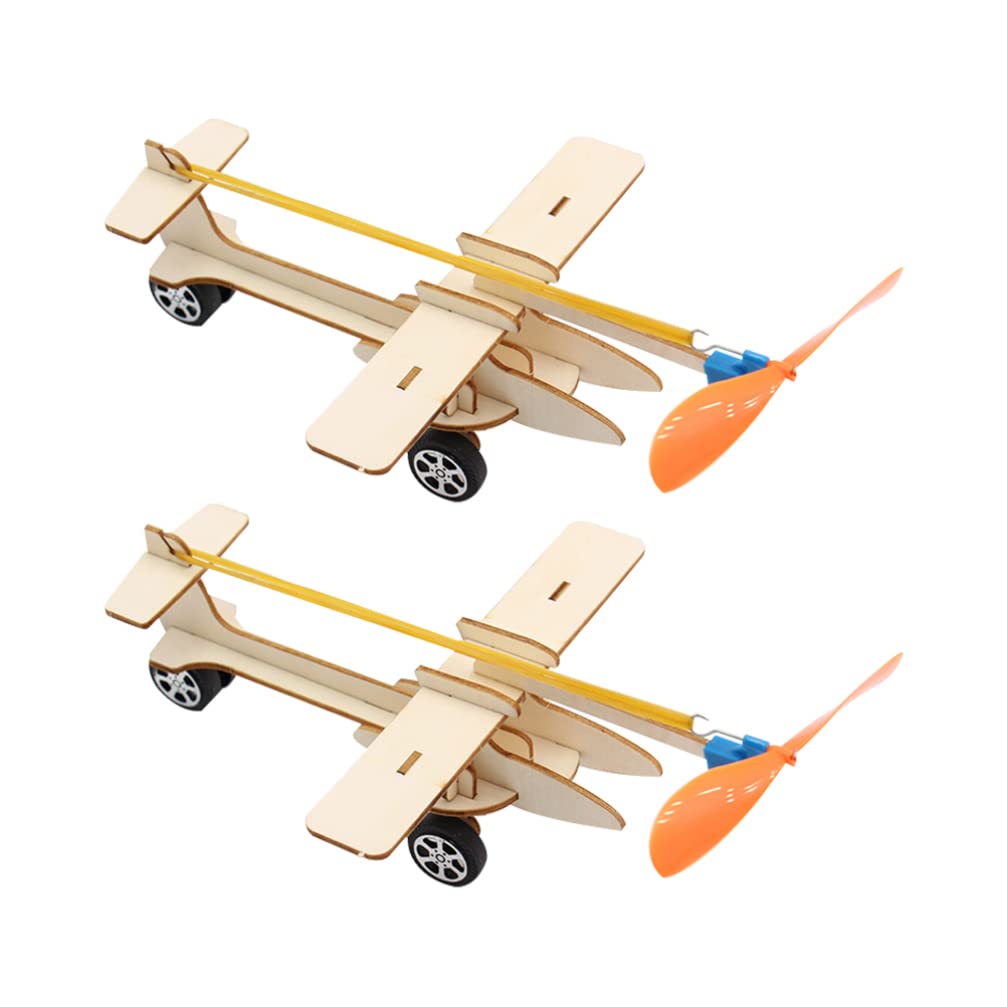 Buy DIY Wood Catapult Glider Planes 2 Sets Wood Aircraft Electric