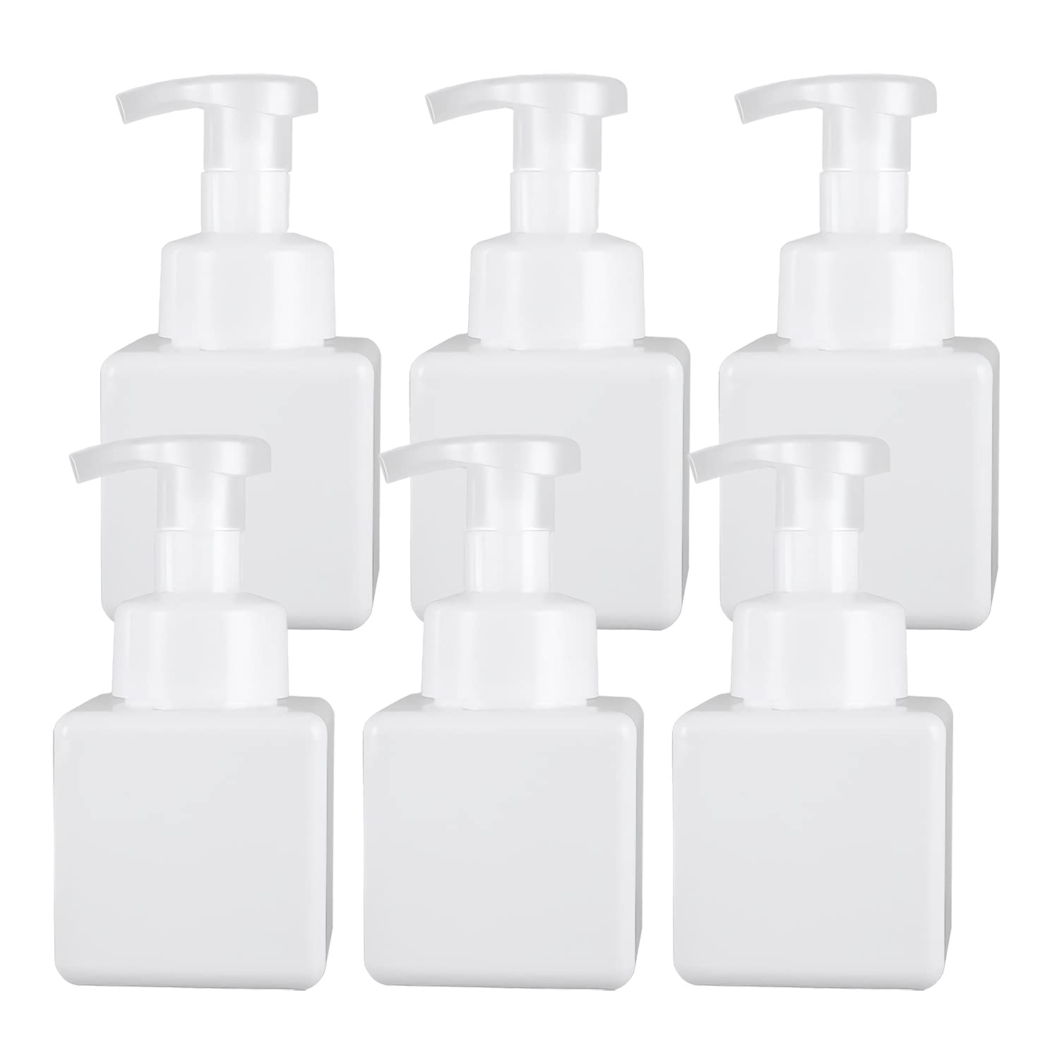 12 Pezzi 250ml 8.5 oz Piazza Riempibile Bianco Dispenser di Sapone Schiumogeno Bottiglie,Ideale per Cucina bagno Igienizzante Mani,Sapone Liquido,Shampoo e Balsamo