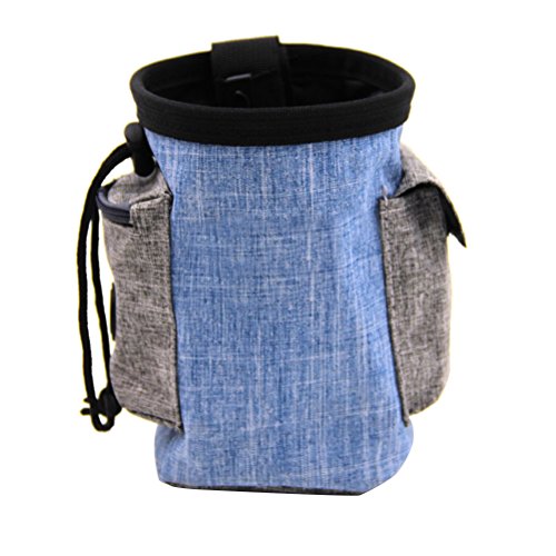 Popetpop Bolsa para petiscos para animais de estimação com cinto ajustável embutido para saco de coc