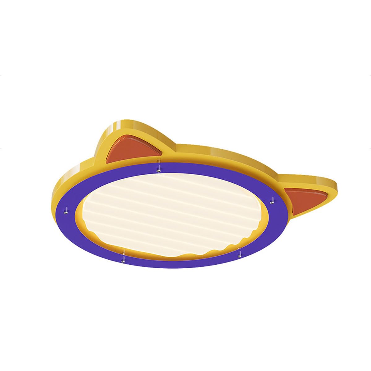 Lampa sufitowa do sypialni w stylu kremu maślanego, metal i materiał PE, płaskie oświetlenie, okrągłe lampy sufitowe w kształcie pandy, odpowiednie do pokojów chłopców i dziewcząt