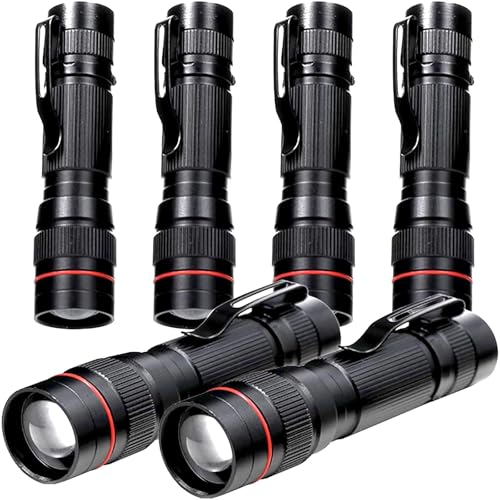Hilngav 6 Pack Small Mini LED Flashlight