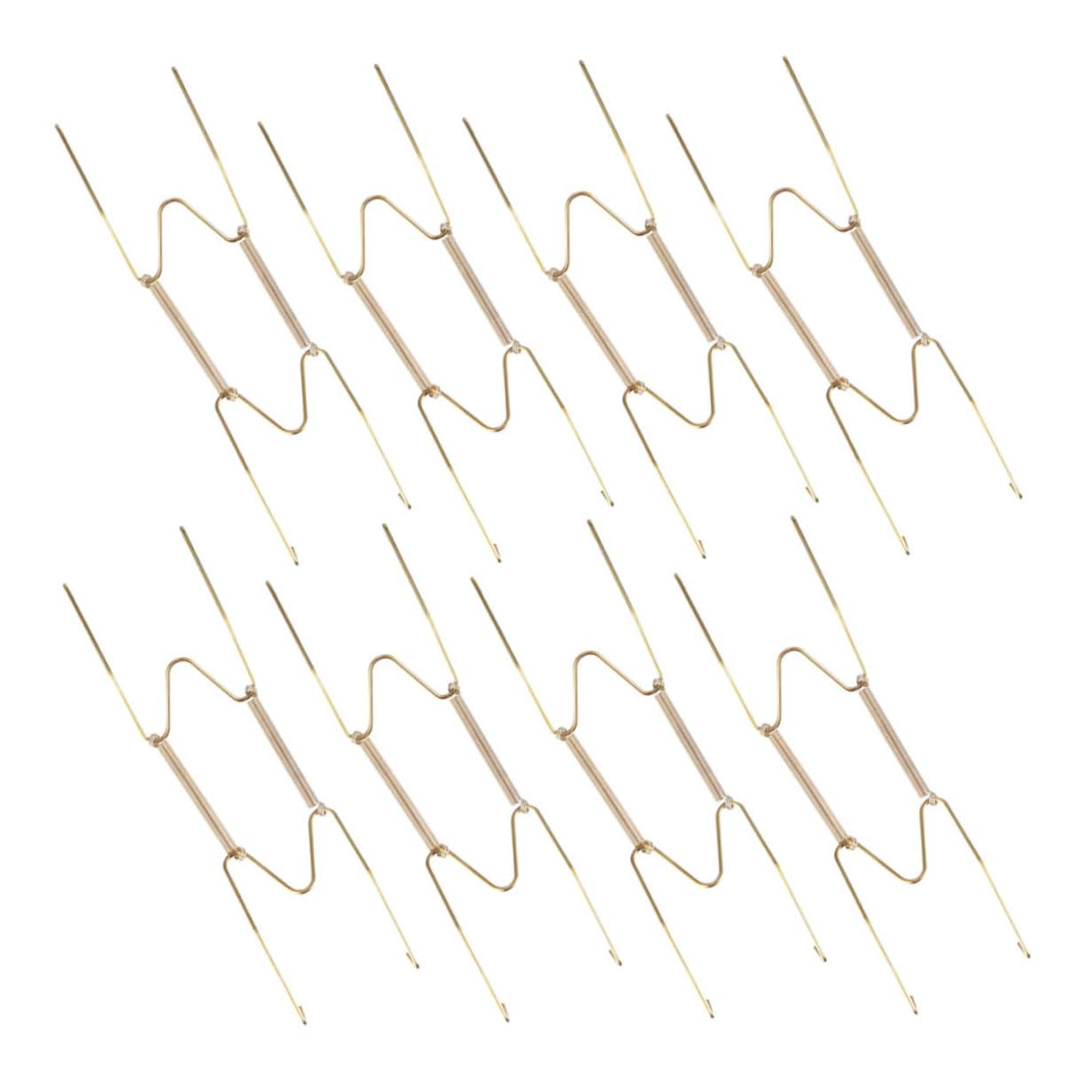 DECHOUS 8pcs Vintage Steel Plate Hanging Hooks Invisible Spring Hangers for Wall Decor Small Plate Holder for Kitchen Dining Living Room