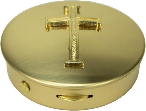 Abbey & CA Gift Gold Latin Cross Pyx Container