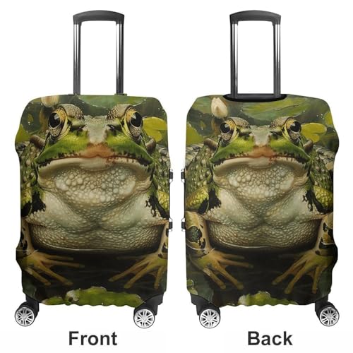 Lily And Frog Luggage Cover Elastic Suitcase Protector Case Anti-Scratch Washable Baggage Covers Protector For Traveling, Aircraft Consignment L3