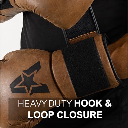 Image of Anthem Athletics Stormbriger Full Grain Leather Boxing Gloves 16 oz Men & Women Muay Thai Gloves Kickboxing Gloves Available As 12 oz 14 oz or 16 oz Boxing Gloves - Vintage Caramel - 12 oz.
