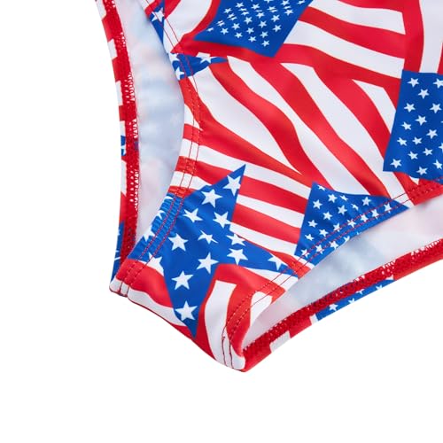 Image of ALISISTER Girls Swimsuit 3 Piece Bathing Suits Summer Bikini Tankini Sets with Cover Up Skirt for 4-12 Years
