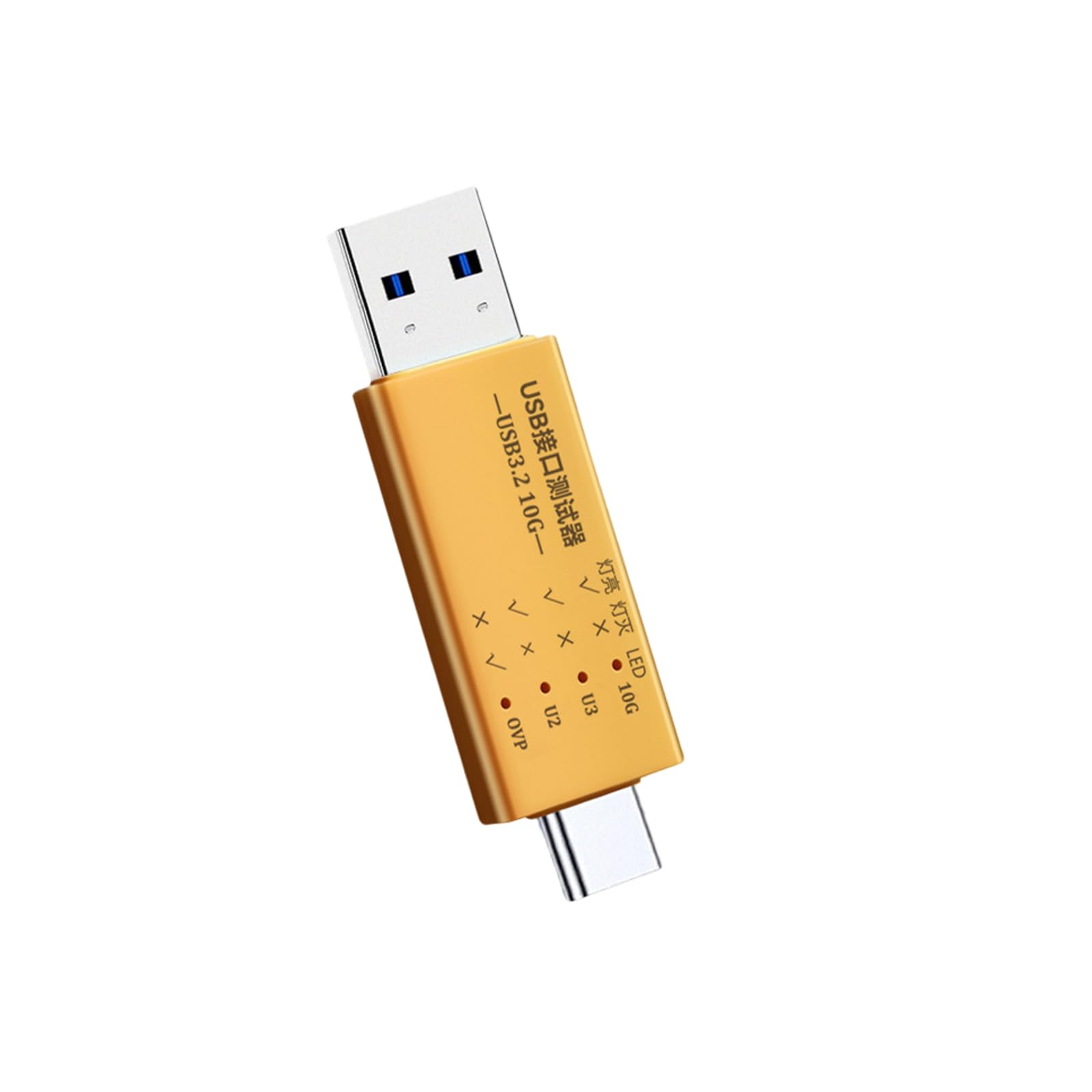 USB C a USB 3.2 interfacce tester rivelatori con display a LED per ricarica rapida e trasferimento dati fino a 10 Gbps di tipo C display a LED