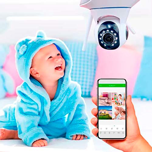 Baba Eletrônica Sem Fio Wifi HD 720p Robo Wireless, Com áudio, Grava em Cartão SD