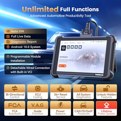 OBD2 Scanner, Car Scanner Diagnostic Tool with OE-Level Full System and 34 Reset Services