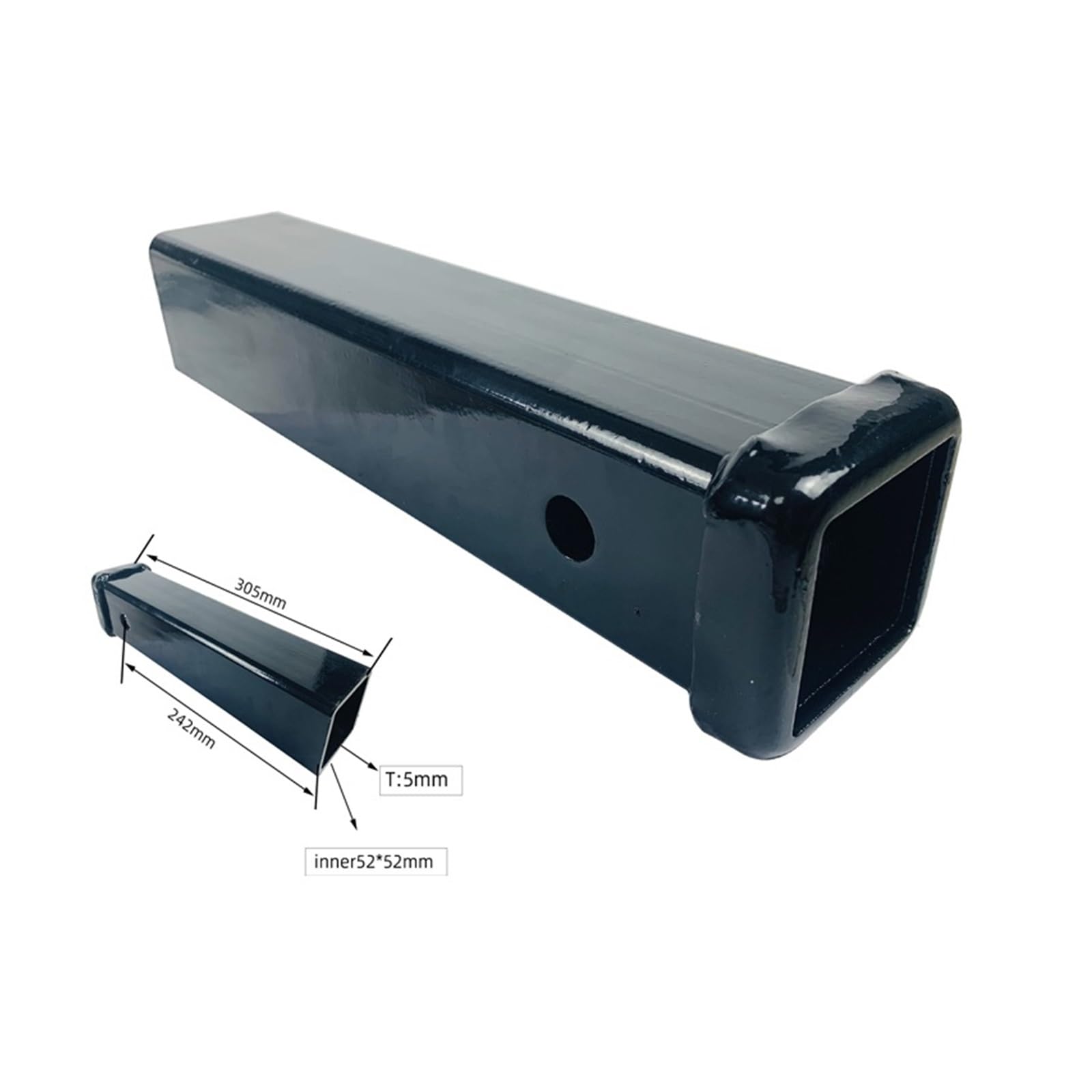 Zaczep przyczepy 12-calowy, Długi, Spawany 2-calowy Odbiornik Z Hakiem Kulowym Pasuje Do Standardowego 2 „X2” do holowania przyczep kempingowych SUV