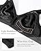 Lemorosy Women's Plus Size Full Coverage Non Padded Wireless Minimizer Bra -Comfort and Double Support (36C, Black)