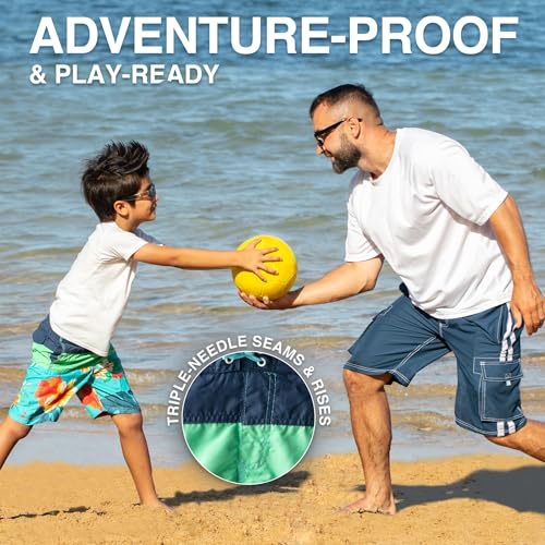 Image of Kanu Surf Boys' Terrapin Turtle Quick Dry Beach Board Shorts Swim Trunk
