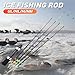 Vdaxvme Highly Sensitive Fishing Rod with Ergonomic Construction Lightweight Rods Durable Tool with Flat Tip for Ice Tools